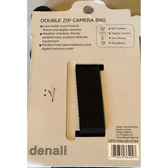 Denali Brand Black Double Zip Camera/Cell Phone Shoulder Bag (SEE FEATURES) - Picture 8 of 12